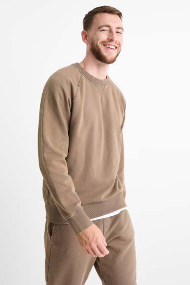 Bărbați - Bluză de molton - taupe