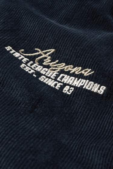 Enfants garçons - New York - veste en velours côtelé - doublé - bleu foncé