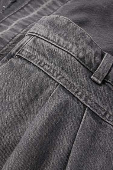 Damen - Wide Leg Jeans - Mid Waist - jeansgrau