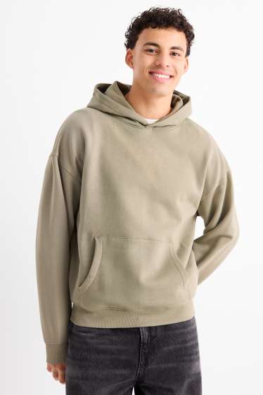 Hommes - Sweat à capuche - vert clair
