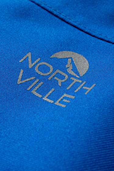 Kinder Jungen - Skianzug mit Kapuze - wasserdicht - blau