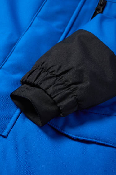 Kinder Jungen - Skianzug mit Kapuze - wasserdicht - blau