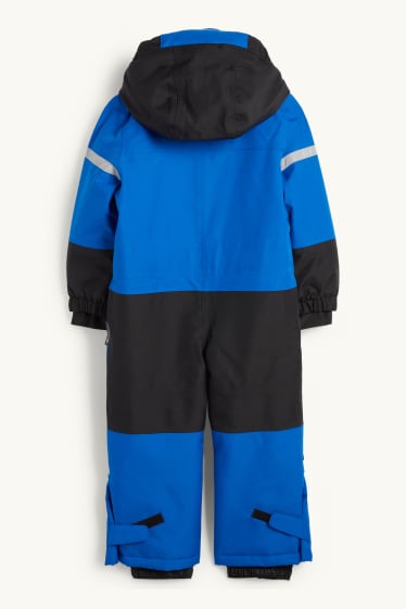 Kinder Jungen - Skianzug mit Kapuze - wasserdicht - blau