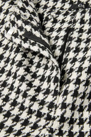 Femmes - Short - high waist - à carreaux - noir / blanc