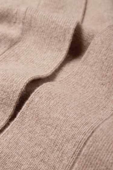 Dona - Jaqueta de punt de mitja amb component de caixmir - mescla de llana - marró clar