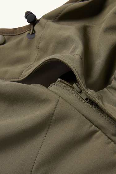 Femmes - Veste à coquille souple avec capuche - finition déperlante - 4 Way Stretch - vert