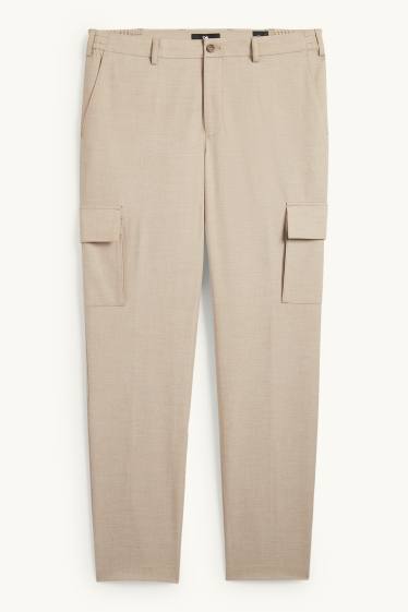 Heren - Broek uit het combi-systeem - regular fit - Flex - beige