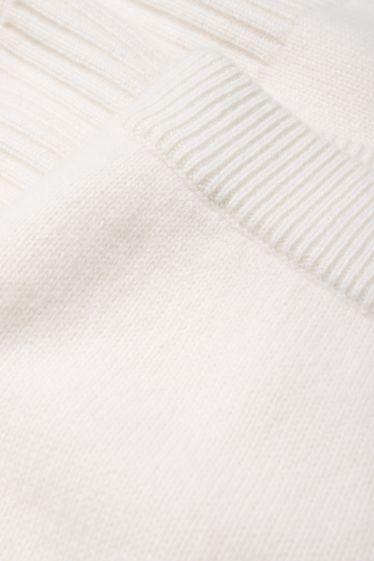 Damen - Strick-Jogginghose mit Kaschmir-Anteil - Woll-Mix - cremeweiss