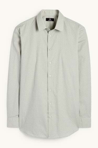 Herren - Set - Pullover mit V-Ausschnitt und Businesshemd - 2 teilig - dunkelgrün