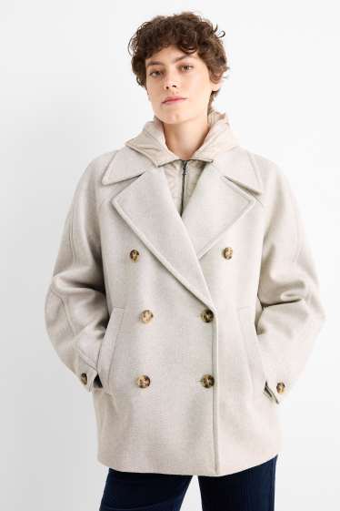 Femmes - Veste avec capuche - beige clair