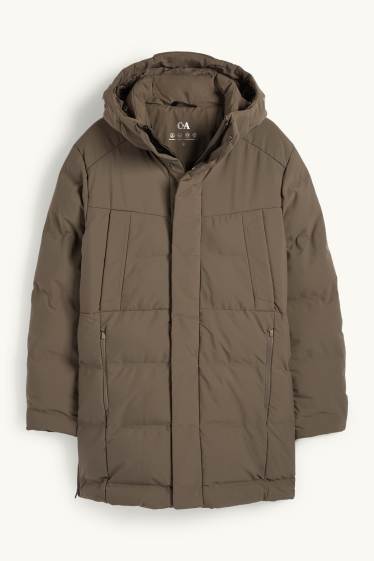 Heren - Parka met capuchon - winter - waterafstotend - bruin
