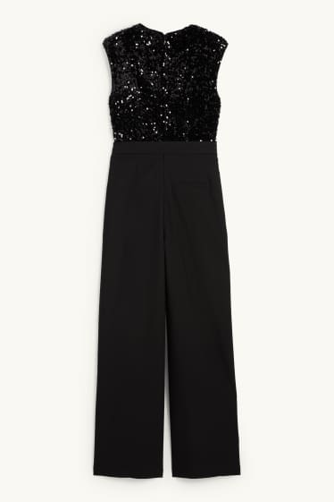 Mujer - Mono con cinturón - negro