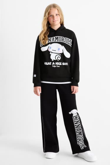 Enfants filles - Cinnamoroll - ensemble - sweat à capuche et pantalon de jogging - 2 pièces - noir