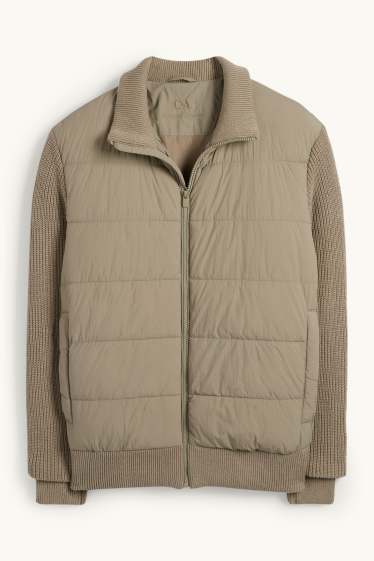 Heren - Jas met stiksels - beige