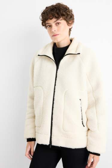 Femmes - Veste en peluche - blanc crème