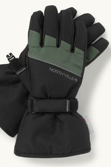 Nen - Guants d'esquí - impermeables - verd fosc / negre