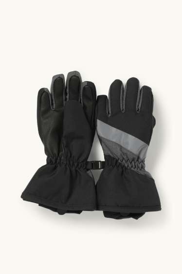 Enfants garçons - Gants de ski - imperméables - noir