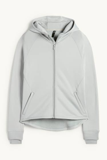 Dona - Dessuadora oberta amb caputxa - gris clar