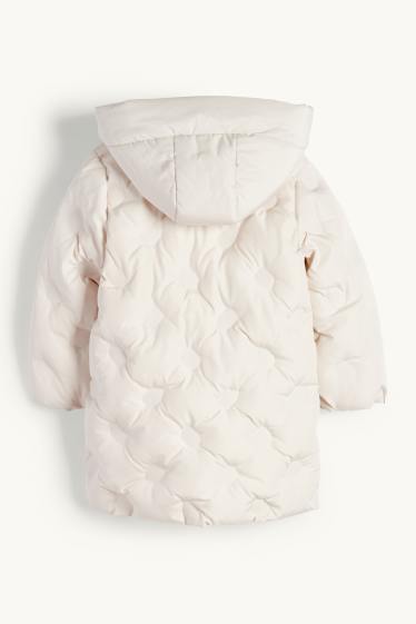 Nena - Jaqueta embuatada amb caputxa - repel·lent a l'aigua - beix clar