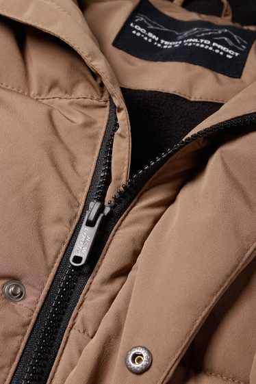 Enfants garçons - Doudoune à capuche - finition déperlante - marron