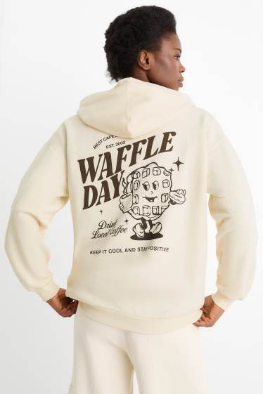 Femmes - Sweat à capuche - blanc crème