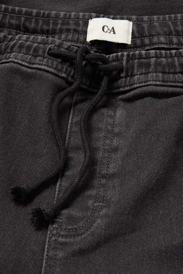 Men - Denim joggers - black
