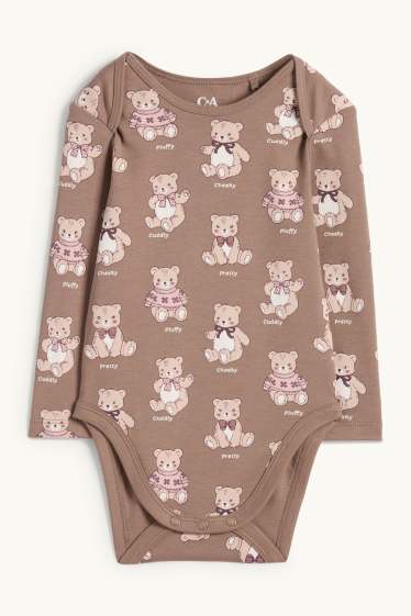 Bébés filles - Teddy bear - body pour bébé - marron
