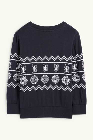 Kinderen: jongens - Spider-Man - kersttrui - donkerblauw