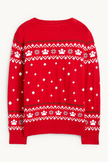 Kinderen: jongens - PAW Patrol - Chase - kersttrui - rood