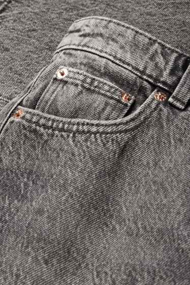 Damen - Straight Jeans - Low Waist - dunkeljeansgrau