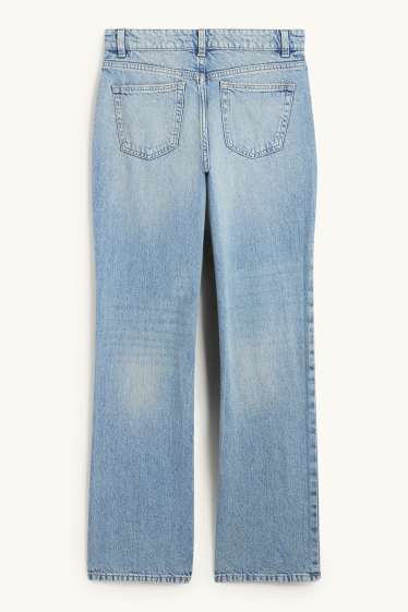 Damen - Straight Jeans - Low Waist - helljeansblau