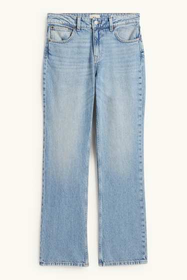 Damen - Straight Jeans - Low Waist - helljeansblau