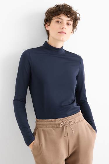 Damen - Thermo-Langarmshirt - Regular Fit - dunkelblau