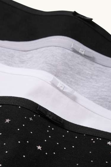 Women - Multipack of 4 - knickers - black