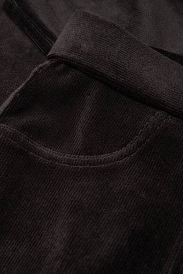 Dames - Legging van corduroy - zwart