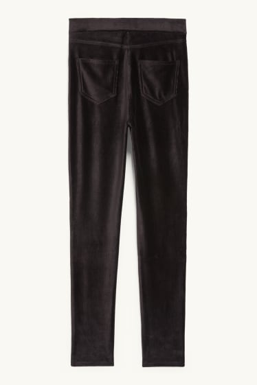 Dames - Legging van corduroy - zwart