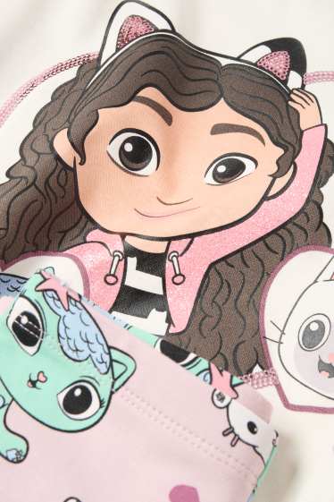 Children Girls - Gabby's Dollhouse - set - sweatshirt and flared leggings - rose