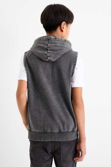 Copii - Băieți - Fender - top cu glugă - gri închis