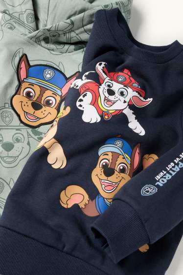Bambini - Confezione da 2 - PAW Patrol - Chase - felpa con cappuccio e felpa girocollo - verde chiaro