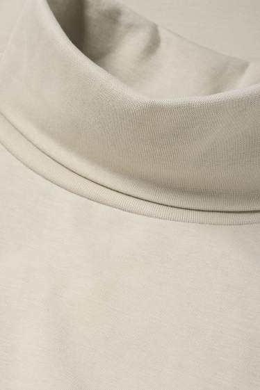 Herren - Rollkragenshirt - taupe