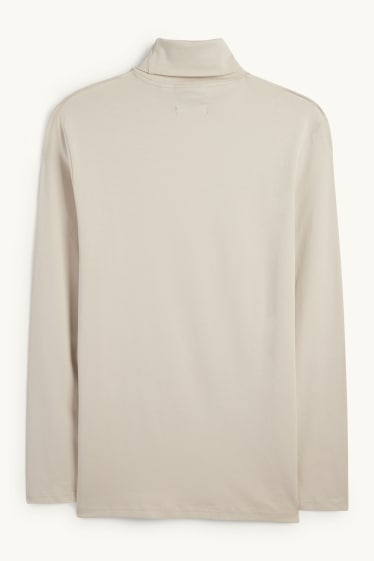 Herren - Rollkragenshirt - taupe