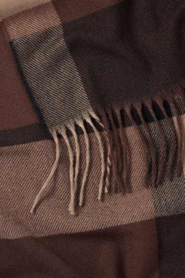 Herren - Schal - kariert - dunkelbraun