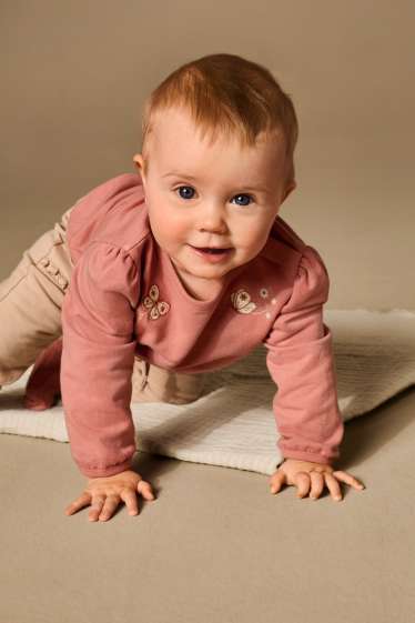 Bébés filles - Lot de 3 - pantalons de jogging bébé - blanc crème