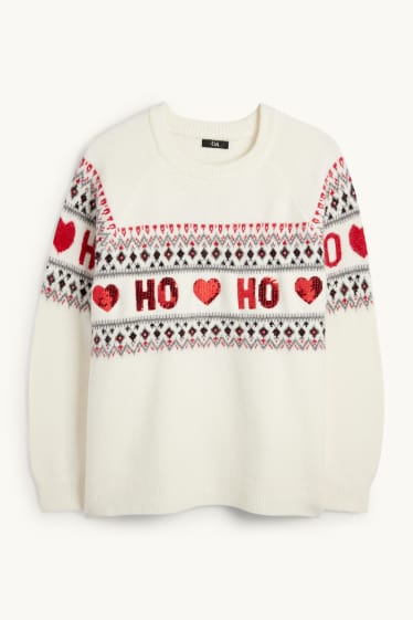 Femmes - Pull de Noël - blanc