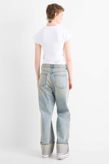 Dámské - Baggy jeans - mid waist - džíny - světle modré