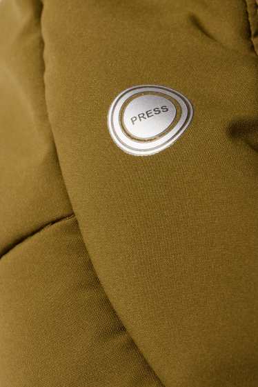 Home - Jaqueta embuatada amb caputxa - impermeable - caqui