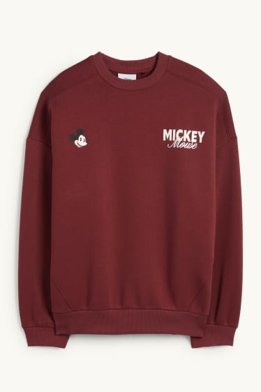 Femei - Bluză de molton - Mickey Mouse - vișiniu