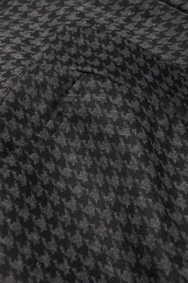 Kinderen: meisjes - Broek van jersey - geruit - zwart / donkergrijs