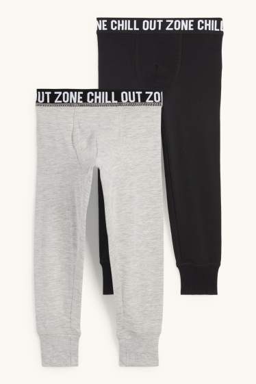 Nen - Paquet de 2 - pantalons llargs interiors tèrmics - gris clar jaspiat