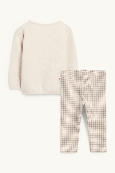 Bébés filles - Minnie Mouse - tenue pour bébé - 2 pièces - beige clair
